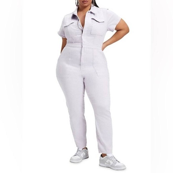 Good American Fit For Success Plus Lilac Jumpsuit - Picture 1 of 2